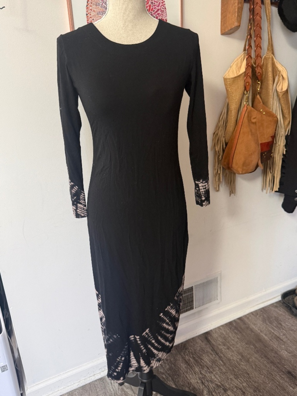 GYPSY 05 Black Maxi Tie Dye Dress XS